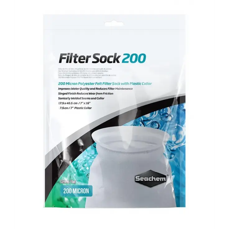 Seachem Filter Sock 200 Micron Welded 17.5×40.5cm